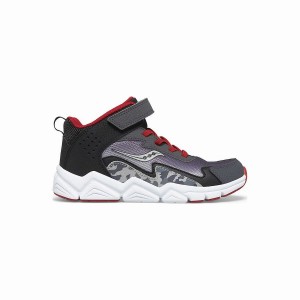 Grey / Red Saucony Flash Mid A/C Sneaker Kids' Running Shoes | Malaysia S85946-G89