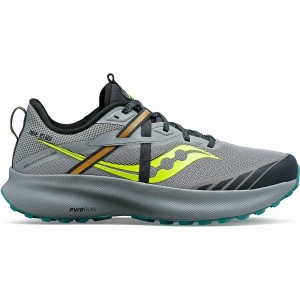 Grey / Yellow Saucony Ride 15 TR Men's Trail Running Shoes | Malaysia S85639-V20