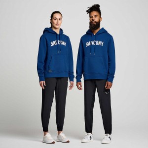 Indigo Saucony Recovery Hoody Men's Hoodie | Malaysia S35872-S54