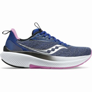 Indigo / Purple Saucony Echelon 9 Wide Women's Running Shoes | Malaysia S98046-B16