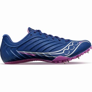 Indigo / Purple Saucony Spitfire 5 Women's Track Spikes | Malaysia S06179-J12