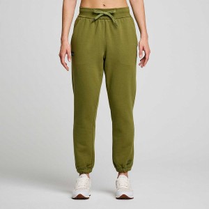 Khaki Saucony Recovery Men's Sweatpants | Malaysia S14605-M72