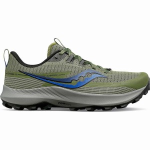 Khaki / Black Saucony Peregrine 13 Men's Running Shoes | Malaysia S50968-R51