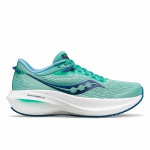 Mint / Navy Saucony Triumph 21 Women's Running Shoes | Malaysia S02176-C68