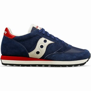 Navy Saucony Jazz Original Premium Men's Sneakers | Malaysia S71530-F61