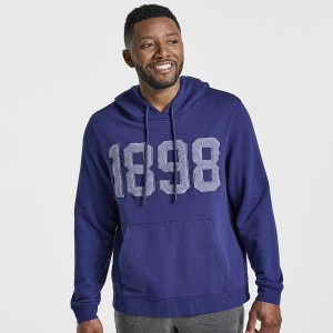 Navy Saucony Rested Men's Hoodie | Malaysia S51083-E13