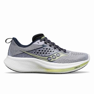 Navy Saucony Ride 17 Wide Women's Running Shoes | Malaysia S12963-X84