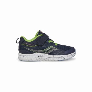 Navy / Green Saucony Kinvara 14 A/C Jr. Sneaker Kids' Running Shoes | Malaysia S15729-N35