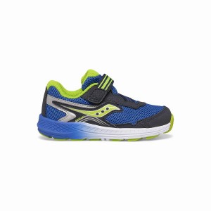 Navy / Green Saucony Ride 10 Jr. Sneaker Kids' Running Shoes | Malaysia S43620-N42