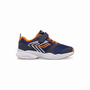 Navy / Orange Saucony Wind FST A/C Sneaker Kids' Running Shoes | Malaysia S69832-Z89