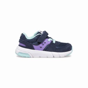 Navy / Purple Saucony Jazz Lite 2.0 Sneaker Kids' Running Shoes | Malaysia S59162-J69