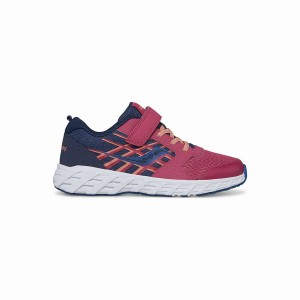 Navy / Red Saucony Wind 2.0 A/C Sneaker Kids' Running Shoes | Malaysia S31254-B46