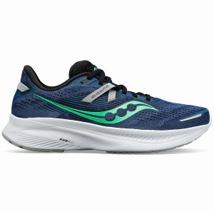 Navy / Turquoise Saucony Guide 16 Wide Men's Running Shoes | Malaysia S10857-H94