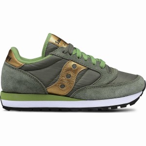 Olive / Gold Saucony Jazz Original Women's Sneakers | Malaysia S61592-A97