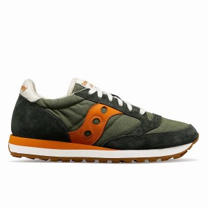 Olive / Orange Saucony Jazz Original Stonewash Men's Sneakers | Malaysia S95648-R92