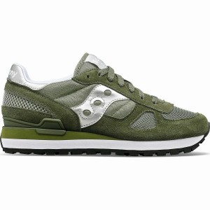 Olive / Silver Saucony Shadow Original Women's Sneakers | Malaysia S52430-C61