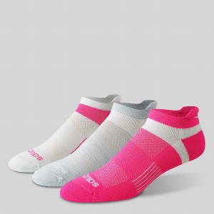 Pink Saucony Inferno No Show Tab 3-Pack Men's Socks | Malaysia S21470-G95