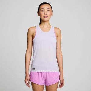 Purple Saucony Stopwatch Singlet Women's Tank Top | Malaysia S17930-R37