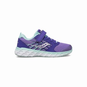 Purple Saucony Wind 2.0 A/C Sneaker Kids' Running Shoes | Malaysia S17508-V16