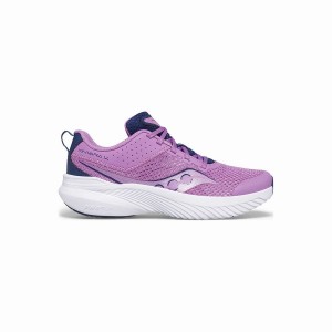 Purple / Indigo Saucony Kinvara 14 Sneaker Kids' Running Shoes | Malaysia S82491-Q93