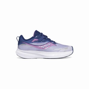 Purple / Indigo Saucony Ride 15 Sneaker Kids' Running Shoes | Malaysia S21768-C21