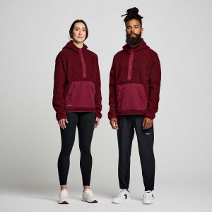 Red Saucony Recovery Sherpa Men's Pullover | Malaysia S61598-Y50