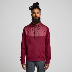 Red Saucony Solstice Zip Hoody Men's Tops | Malaysia S49061-C29