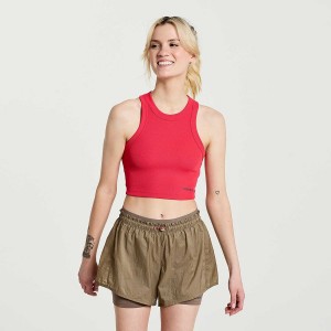 Rose Saucony Elevate Crop Women's Tops | Malaysia S23170-D26