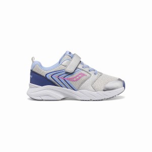 Silver / Blue / Pink Saucony Wind FST A/C Sneaker Kids' Running Shoes | Malaysia S74920-X85