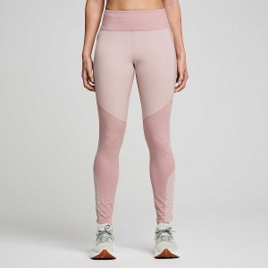 Smoke Heather Saucony Runshield Women's Tight | Malaysia S86012-F86