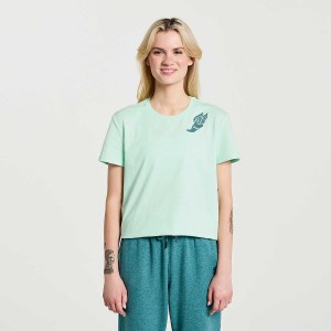 Turquoise Saucony Rested Women's T Shirts | Malaysia S52064-B60