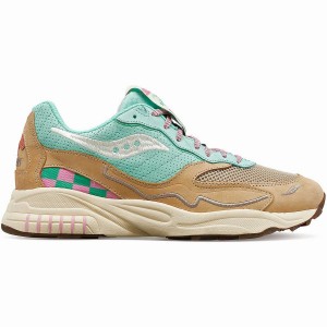 Turquoise / Grey Saucony 3D Grid Hurricane Earth Citizen Women's Sneakers | Malaysia S58297-M04