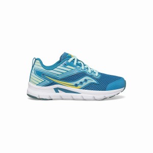 Turquoise / Yellow Saucony Axon Sneaker Kids' Running Shoes | Malaysia S09417-T20