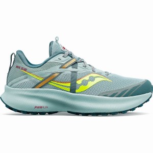 Turquoise / Yellow Saucony Ride 15 TR Women's Trail Running Shoes | Malaysia S06812-G45