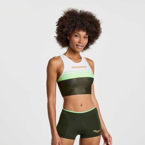 Umbra Saucony Elite Crop Women's Tops | Malaysia S67594-Q07