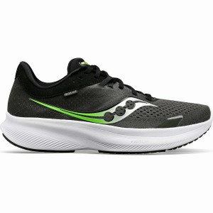 Umbra / Slime Saucony Ride 16 Men's Running Shoes | Malaysia S74560-S21