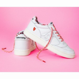 White Saucony St. Valentine Jazz Court Women's Sneakers | Malaysia S63198-Y39