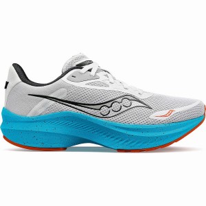 White / Blue Saucony Axon 3 Men's Running Shoes | Malaysia S04932-E42