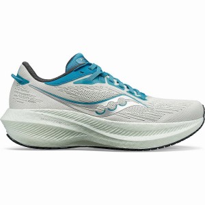 White / Blue Saucony Triumph 21 Women's Running Shoes | Malaysia S90362-X56