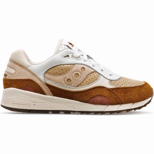 White / Brown Saucony Shadow 6000 Cappuccino Women's Sneakers | Malaysia S48176-A45