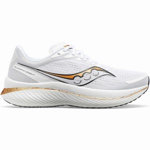 White / Gold Saucony Endorphin Speed 3 Men's Running Shoes | Malaysia S76852-X62