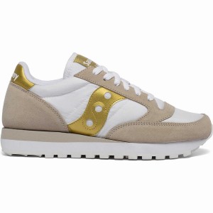 White / Gold Saucony Jazz Original Women's Sneakers | Malaysia S93841-P24