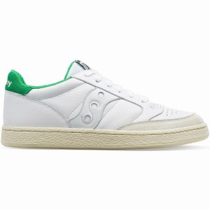 White / Green Saucony Jazz Court Athletic Men's Sneakers | Malaysia S79850-M46