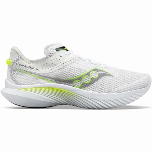 White / Green Saucony Kinvara 14 Men's Running Shoes | Malaysia S81320-W01