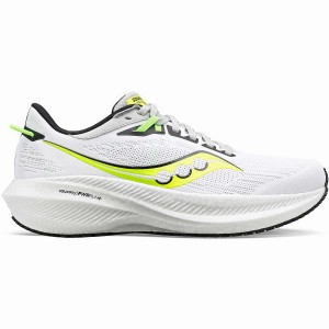 White / Green Saucony Triumph 21 Men's Running Shoes | Malaysia S10946-B69