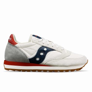 White / Navy Saucony Jazz Original Stonewash Men's Sneakers | Malaysia S19034-E91