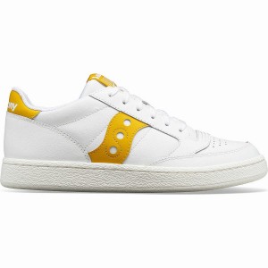 White / Orange Saucony Jazz Court PU Women's Sneakers | Malaysia S15873-Y30