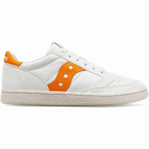 White / Orange Saucony Jazz Court Premium Women's Sneakers | Malaysia S91075-J75