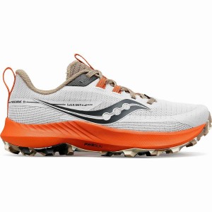 White / Orange Saucony Peregrine 13 Women's Trail Running Shoes | Malaysia S56734-P26