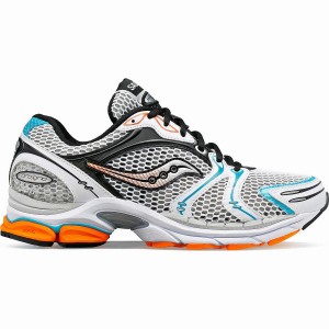 White / Silver Saucony ProGrid Triumph 4 Men's Sneakers | Malaysia S02714-N82